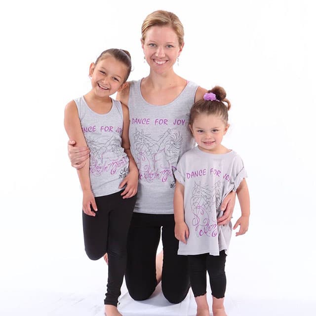 Kim Houli, owner of Dance For Joy, with her daughters
